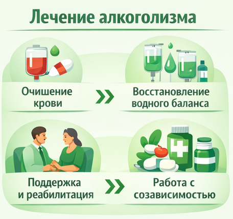 лечение алкоголизма в Вольске этапы